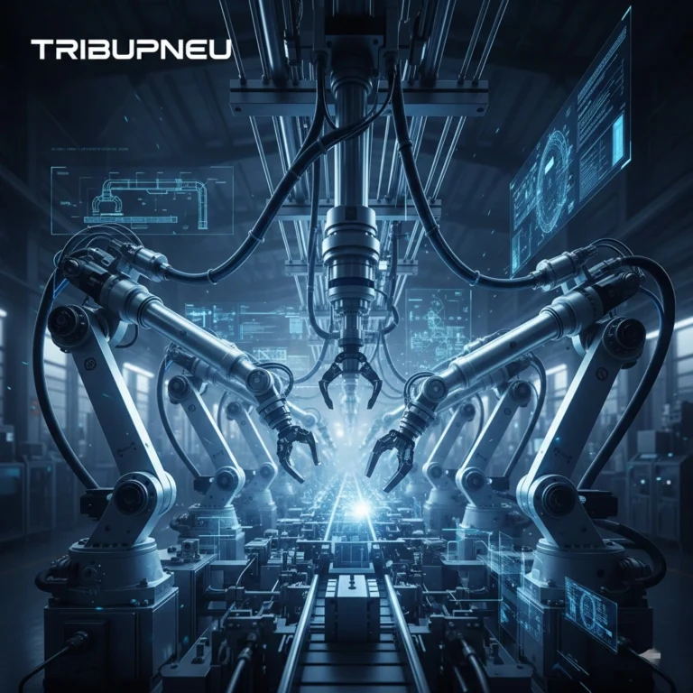 Tribupneu smart technology guide featuring digital automation concepts and intelligent system integration visualization
