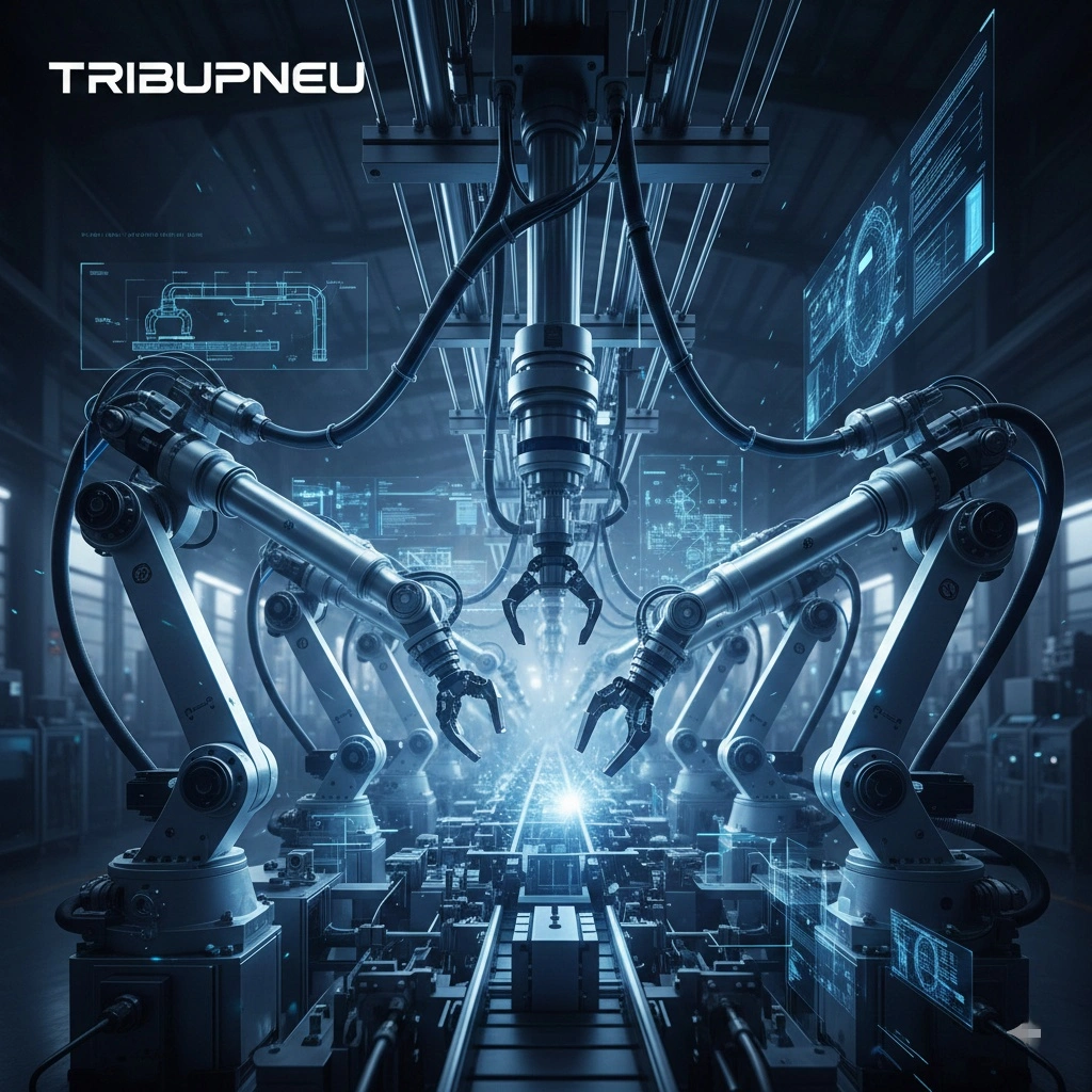 Tribupneu smart technology guide featuring digital automation concepts and intelligent system integration visualization