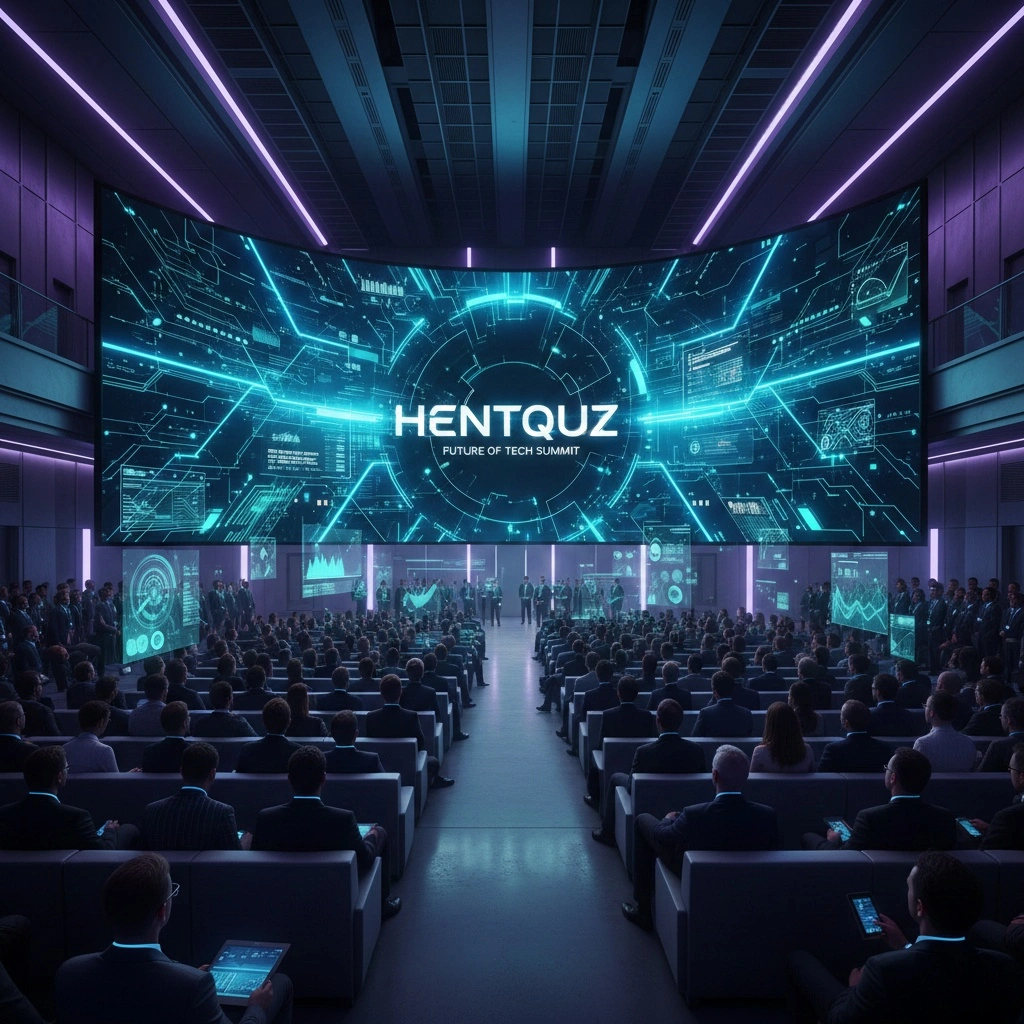 Hentquz anime-inspired quiz platform interface with interactive digital elements and gaming features