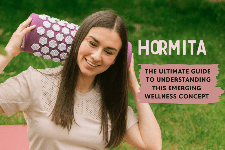 Hormita concept illustration showing gradual growth through ascending glowing stepping stones on gradient background