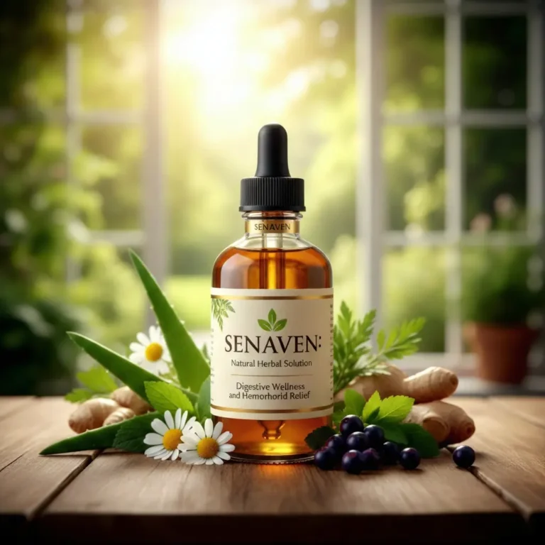 Natural herbal supplement concept with botanical elements for digestive health and hemorrhoid relief wellness