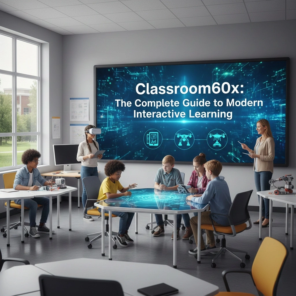 Classroom60x digital learning platform with modern technology and educational innovation concepts