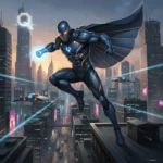 Dynamic abstract visualization of qawerdehidom in action showing transformation through flowing light and geometric phases of change